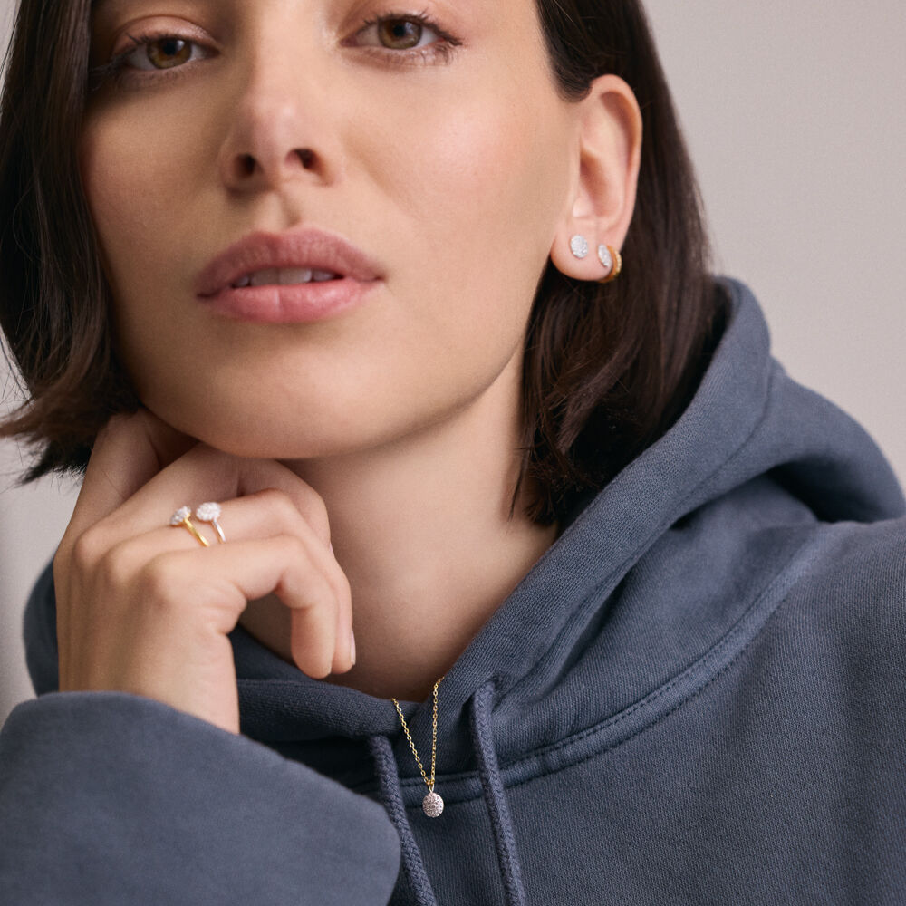 Thin ring CRYSTAL - Crystal / Silver - Genuine silver  | Agatha