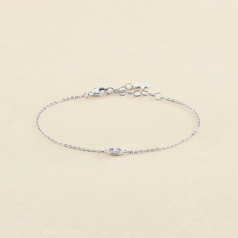 Link bracelet ETREINTE - Crystal / Silver - All bracelets  | Agatha