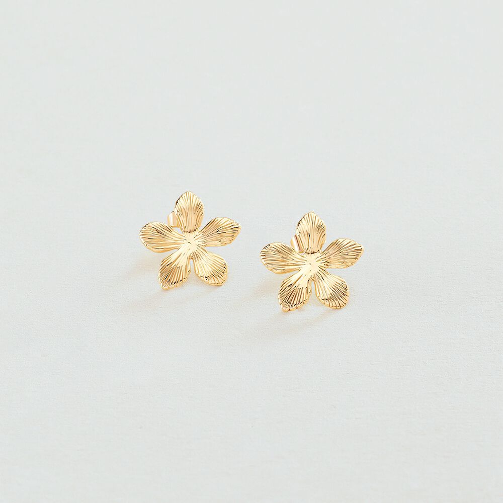 Stud earrings BLOOM - Golden - Earrings  | Agatha