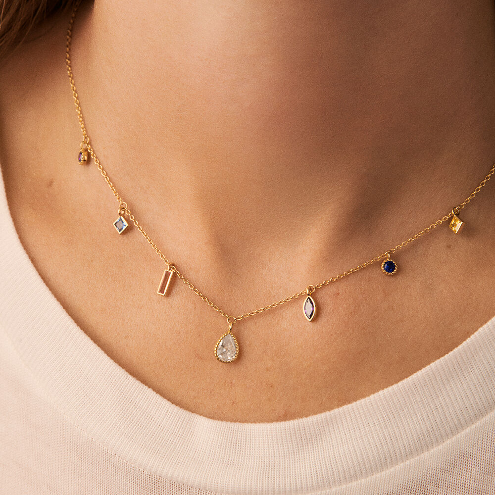 Choker necklace RAINBOW - Multicolor / Gold - All jewellery  | Agatha