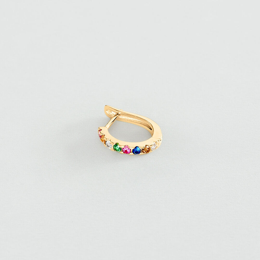 Hoops MIX & MATCH - Multicolor / Gold - Genuine silver  | Agatha