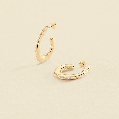 Hoops GEMINI - Crystal / Golden - All jewellery  | Agatha