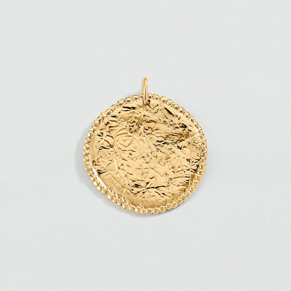 Pendant TEXTURED MEDAL - Golden - All Talismans  | Agatha