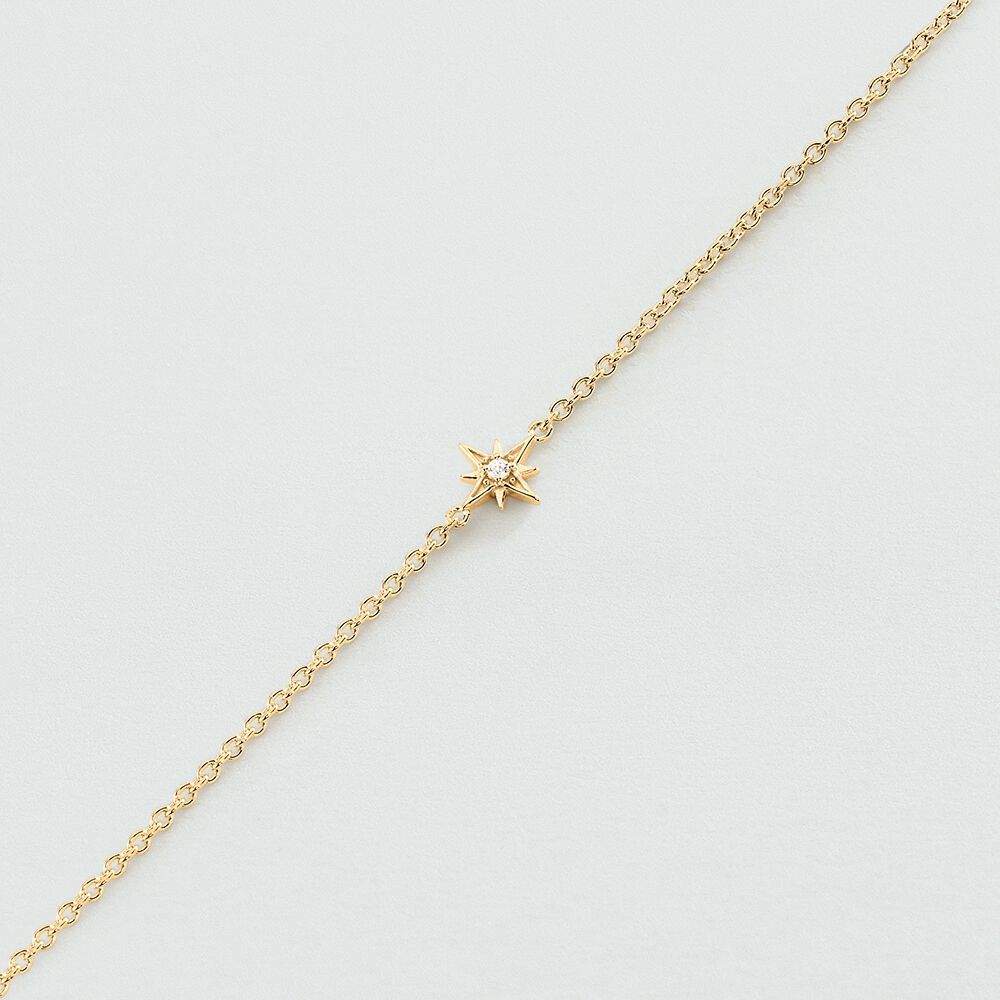 Link bracelet OURSE - Crystal / Golden - Genuine silver  | Agatha