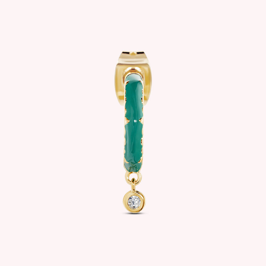 Hoop piercing JUNGLY - Green / Gold - All jewellery  | Agatha