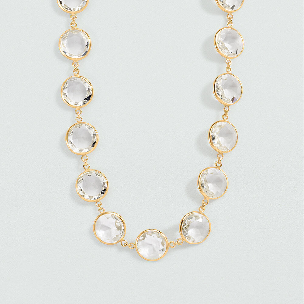 Long necklace LUTETIA - Crystal / Golden - Long necklace  | Agatha