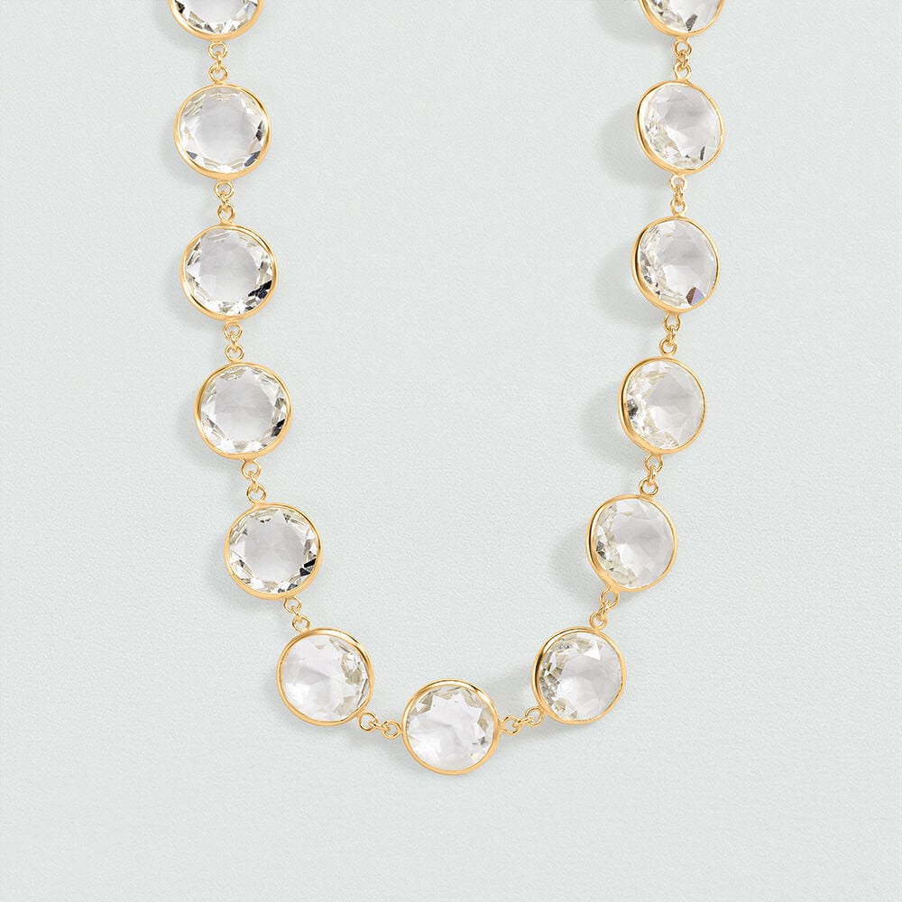 Long necklace LUTETIA - Crystal / Golden - Long necklace  | Agatha