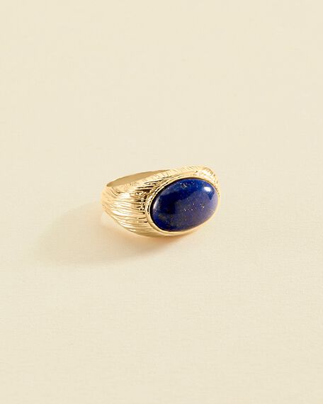 Large ring PETRA - Lapis / Gold - All jewellery  | Agatha