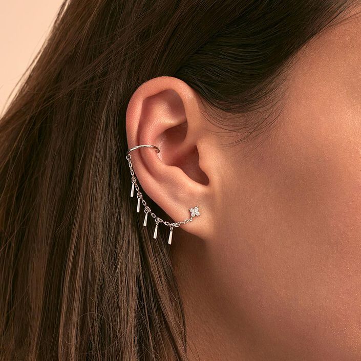 Ear cuff MIX & MATCH - Crystal / Silver - All jewellery  | Agatha