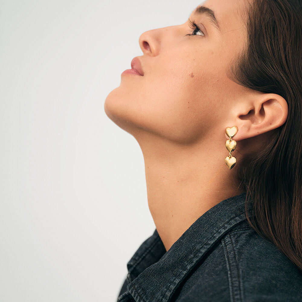 Long earrings DESIREE - Golden - Earrings  | Agatha