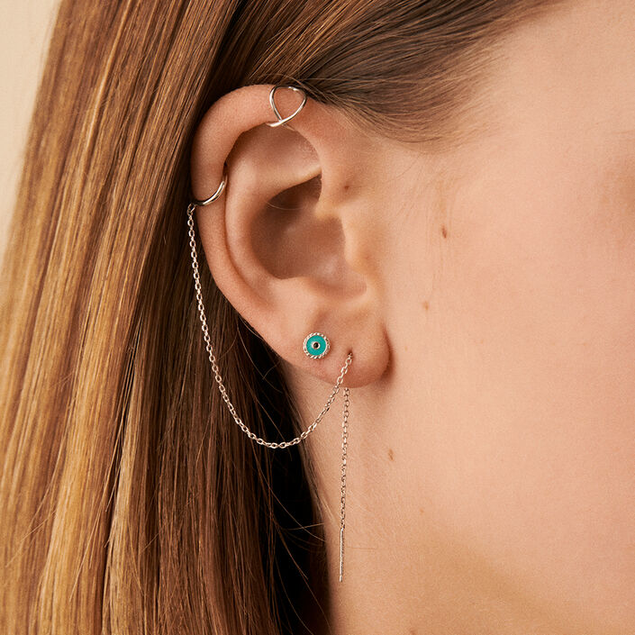 Piercing stud MIX& MATCH - Blue / Silver - All jewellery  | Agatha