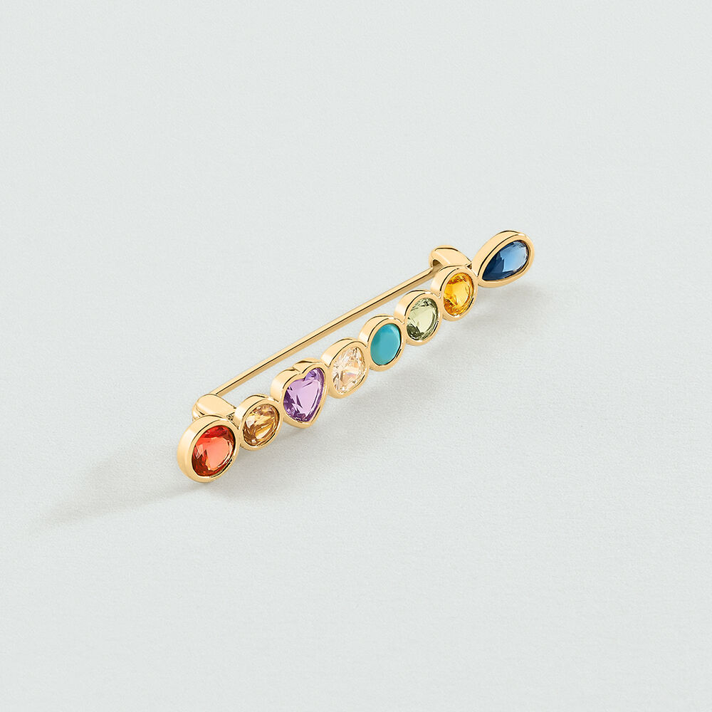 Brooch CANDY - Multicolor / Gold - Accessories  | Agatha
