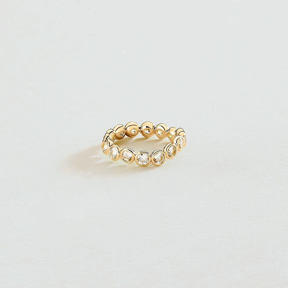 Thin ring ADAMAS - Crystal / Golden - Jewellery  | Agatha