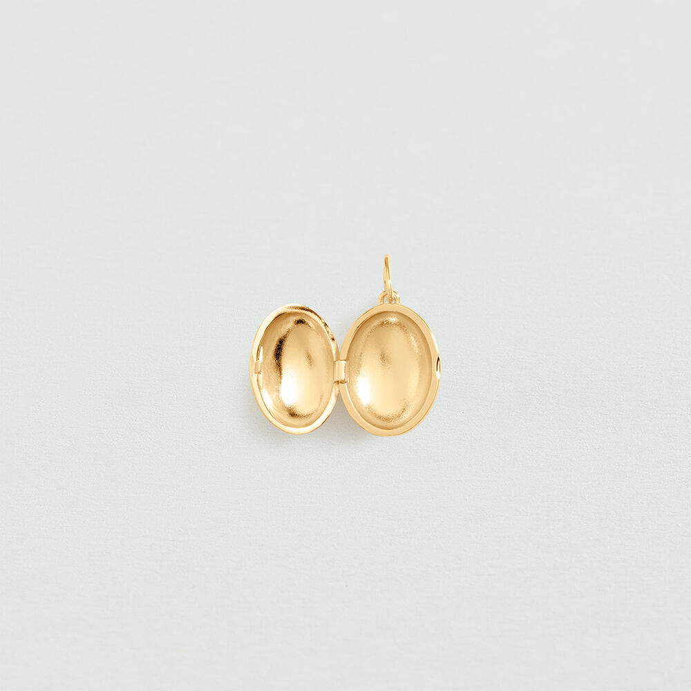 Pendant STRIPED LOCKET - Golden - Jewellery  | Agatha