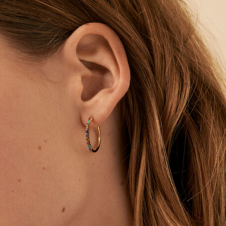 Hoops BELOVED - Multicolor / Gold - All jewellery  | Agatha