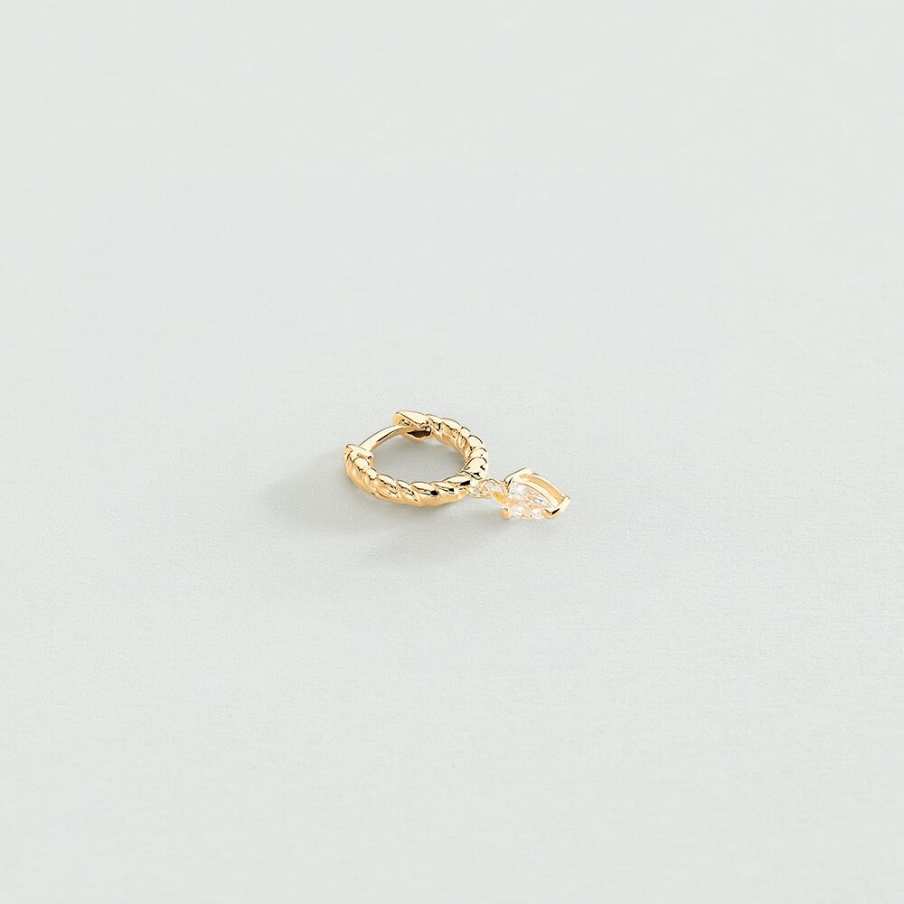 Hoop piercing MAMBA - Crystal / Golden - All jewellery  | Agatha