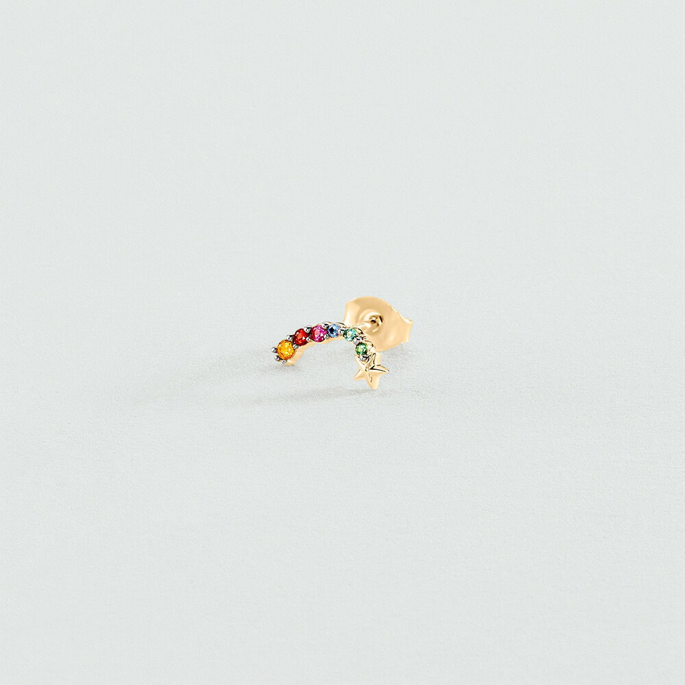 Piercing stud SPACEAGE - Multicolor / Gold - Jewellery  | Agatha