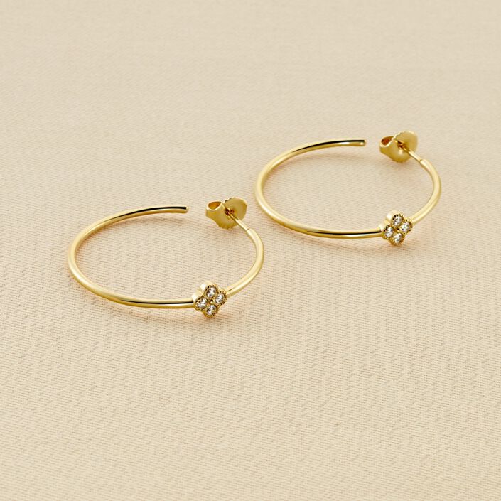 Hoops BELOVED - Crystal / Gold - All jewellery  | Agatha