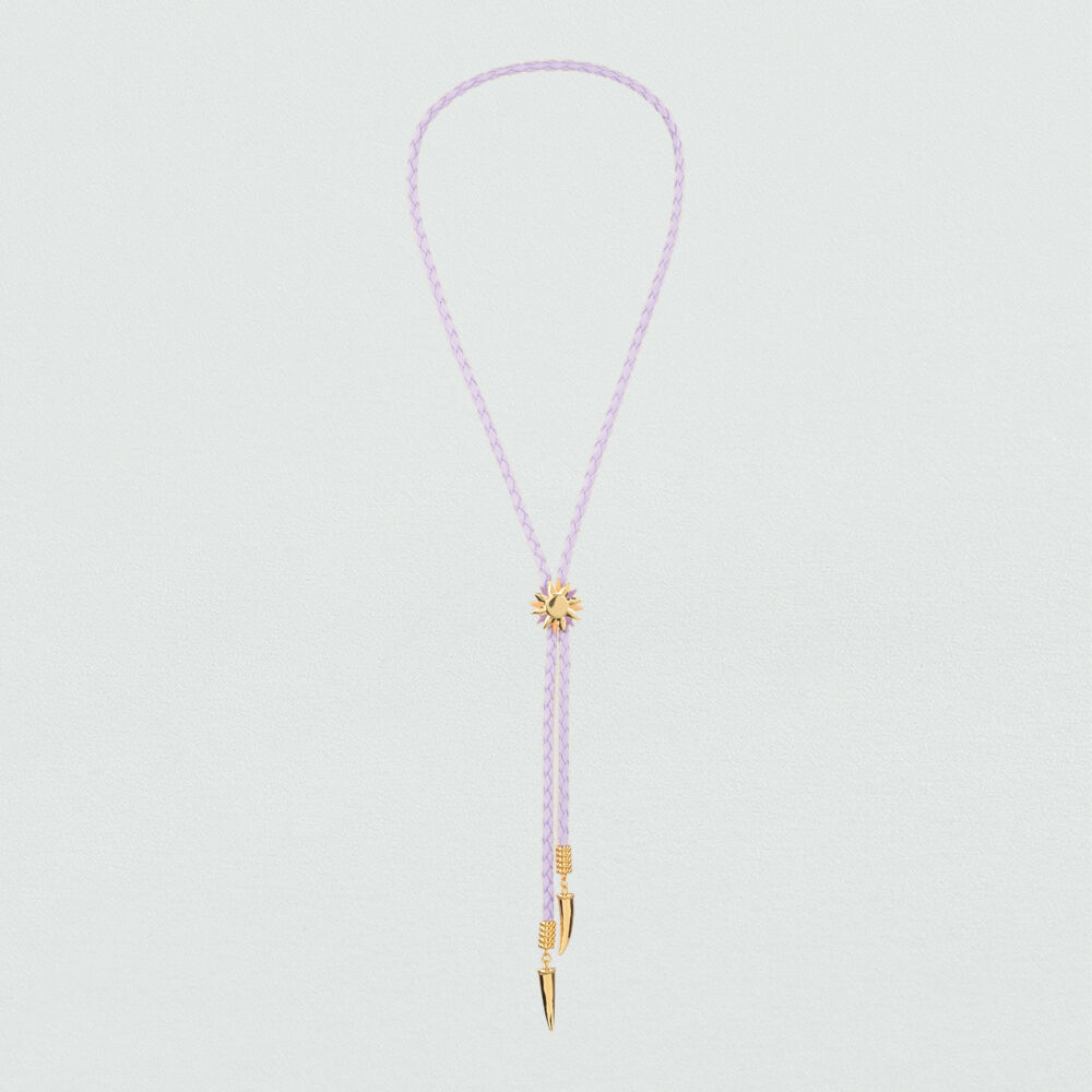 Mid-length necklace RODEO - Mauve / Goden - Outlet  | Agatha