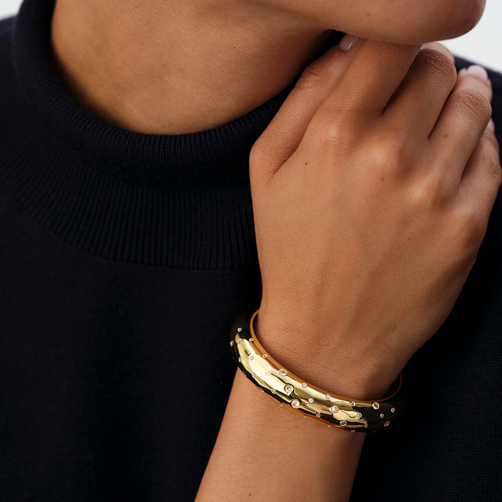 Bangle DANAE - Crystal / Golden - Bangle  | Agatha