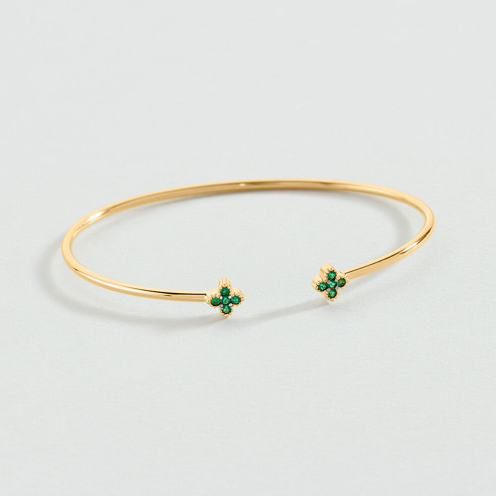 Bangle BELOVED - Green / Golden - Bangle  | Agatha