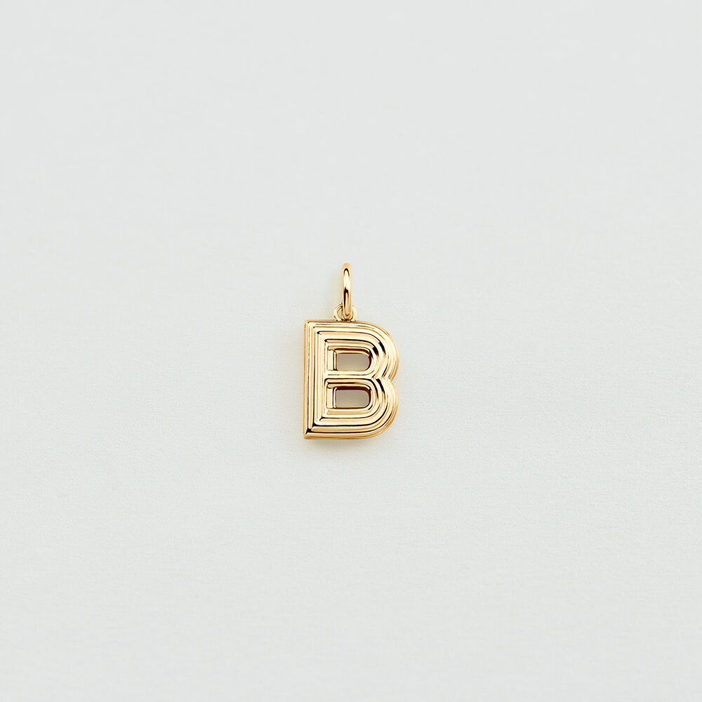 Pendant LETTER B - Golden - Jewellery  | Agatha