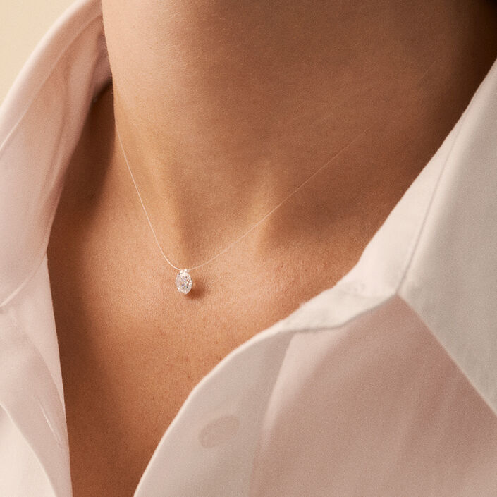 Choker necklace FILMAGIQ - Crystal / Silver - All jewellery  | Agatha