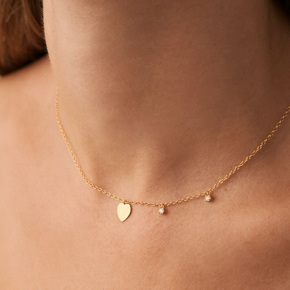 Choker necklace CORAZON - Crystal / Golden - Outlet  | Agatha