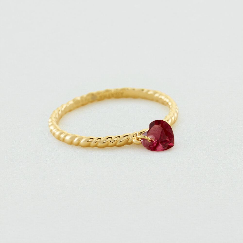 Thin ring BEGUIN - Red / Gold - Outlet  | Agatha