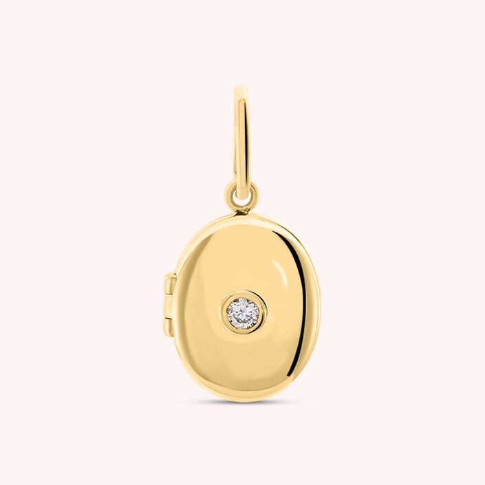 Pendant LOCKET - Crystal / Gold - All jewellery  | Agatha