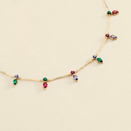 Choker necklace ASTRE - Multicolor / Gold - All jewellery  | Agatha
