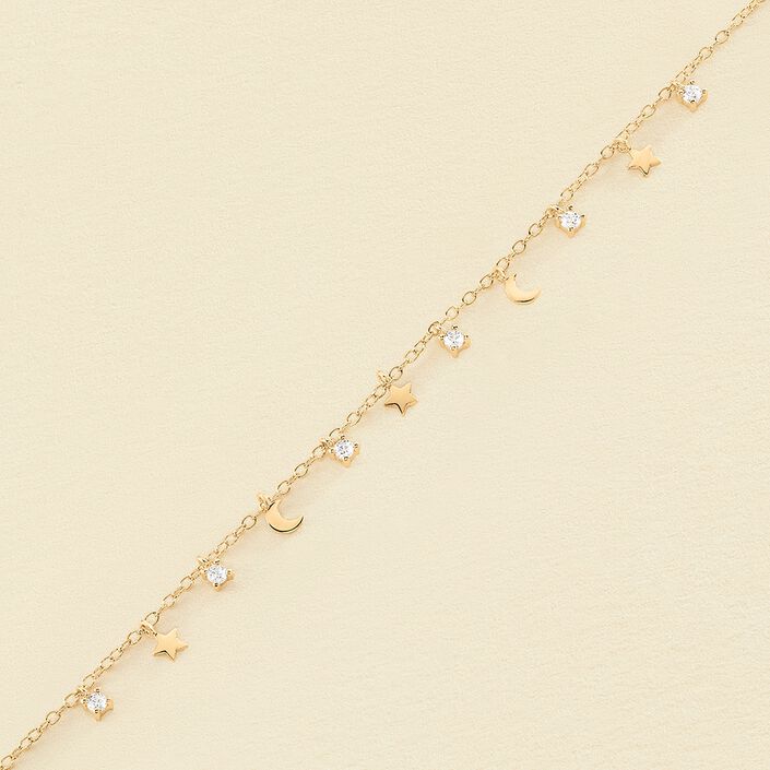 Link bracelet LUNITAS - Crystal / Golden - All bracelets  | Agatha
