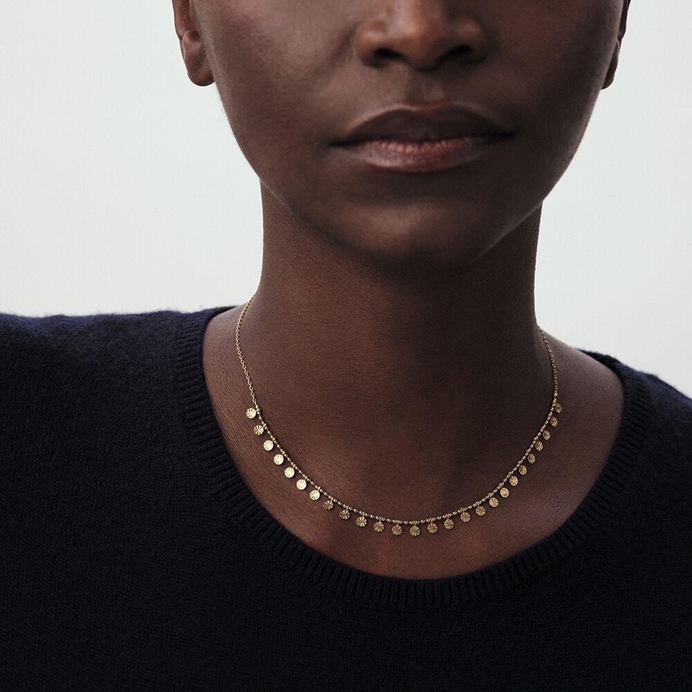 Choker necklace ARIEL - Crystal / Golden - Choker necklace  | Agatha