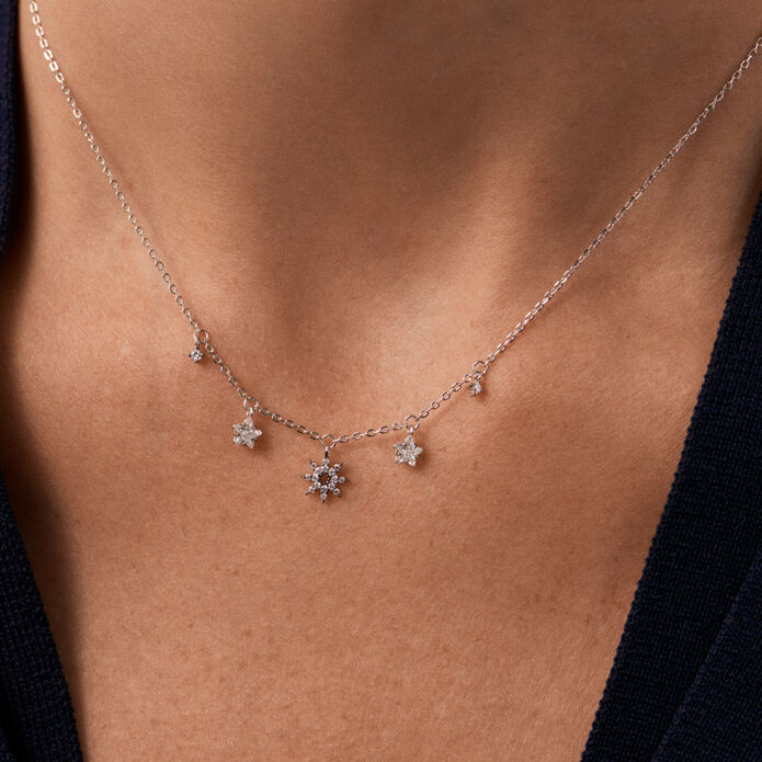 Choker necklace SPACEAG - Crystal / Silver - All jewellery  | Agatha