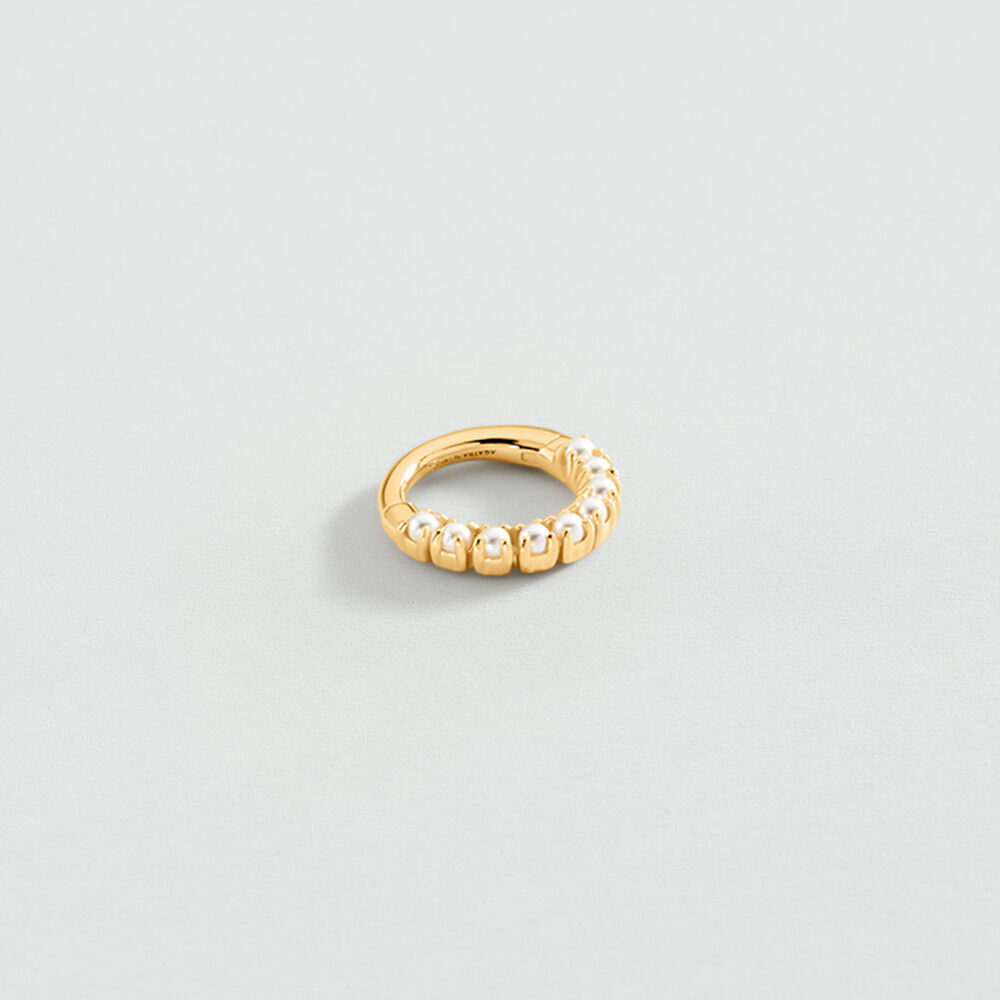 Hoop piercing MIX & MATCH - Pearl / Gold - Earrings  | Agatha