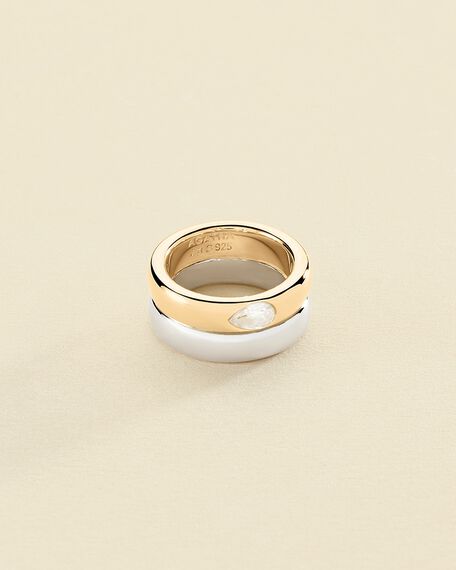 Large ring DUA - Silver / Gold - All jewellery  | Agatha