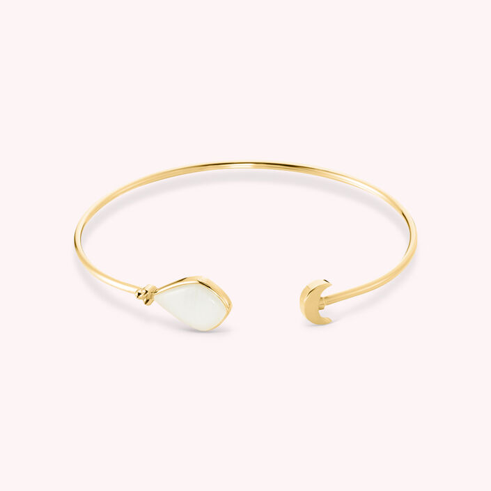 Bangle CREPUSCULE - White / Gold - All bracelets  | Agatha