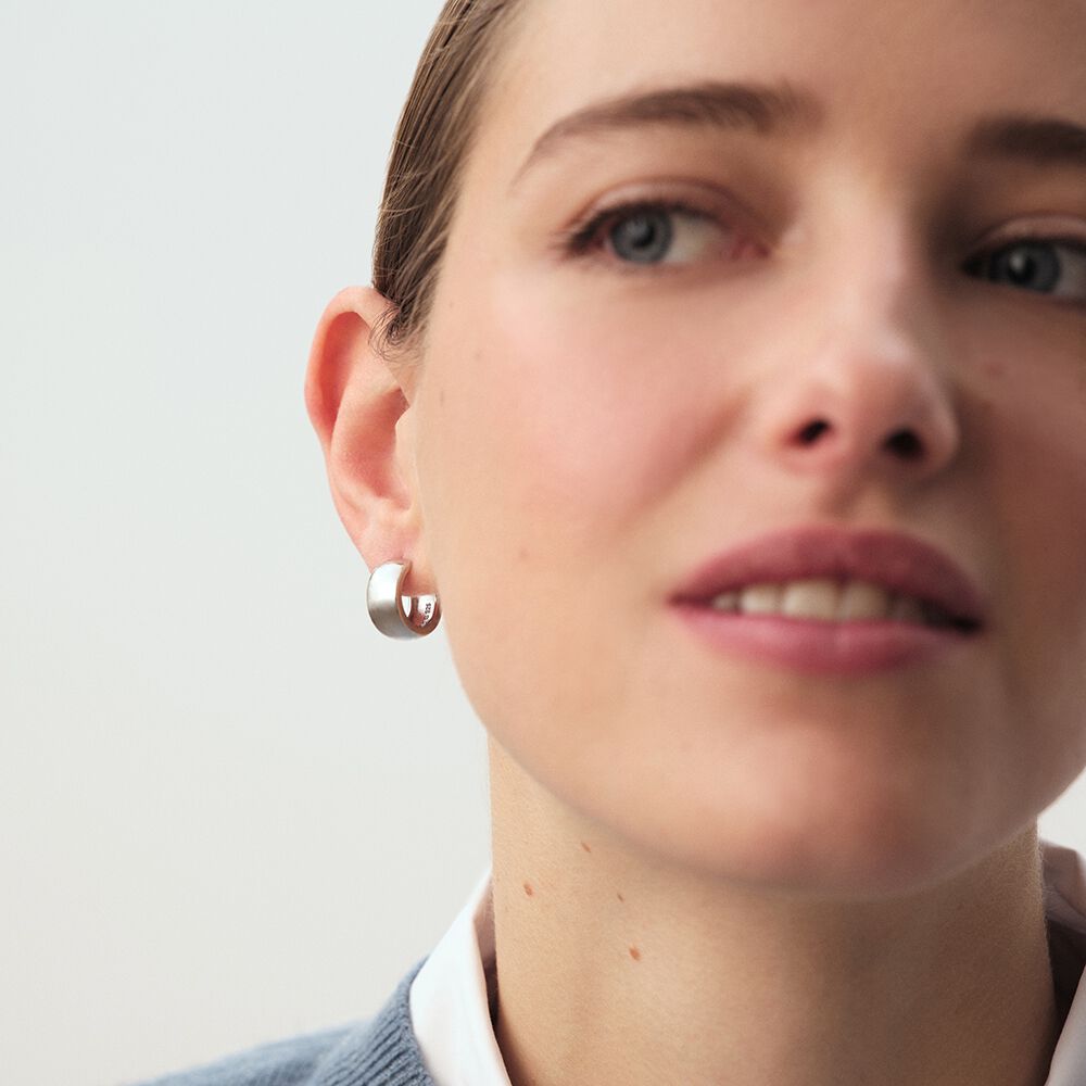 Hoops JASERON - Silver - Earrings  | Agatha