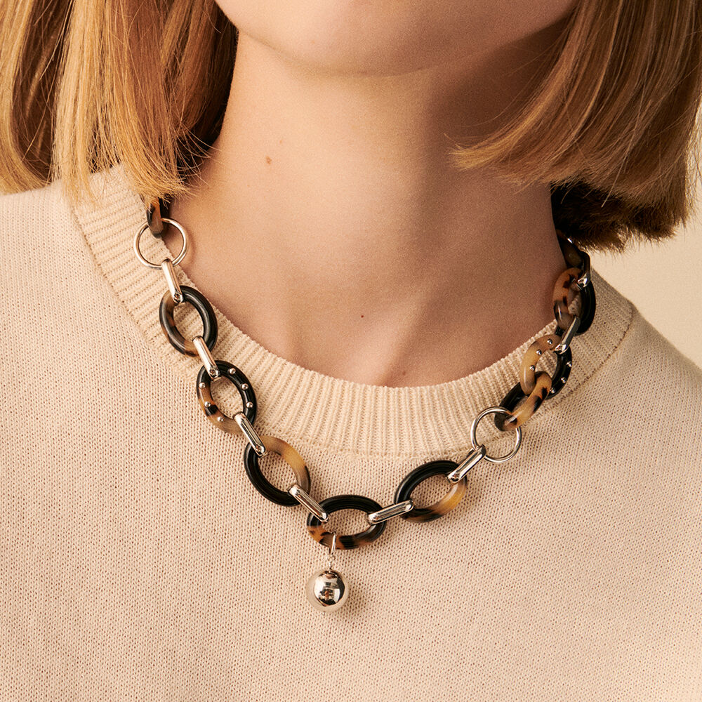 Mid length necklace BOUCLE Tortoise Black 02680142 788 TU Agatha