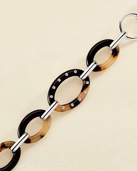 Link bracelet BOUCLE - Tortoise / Black - All jewellery  | Agatha