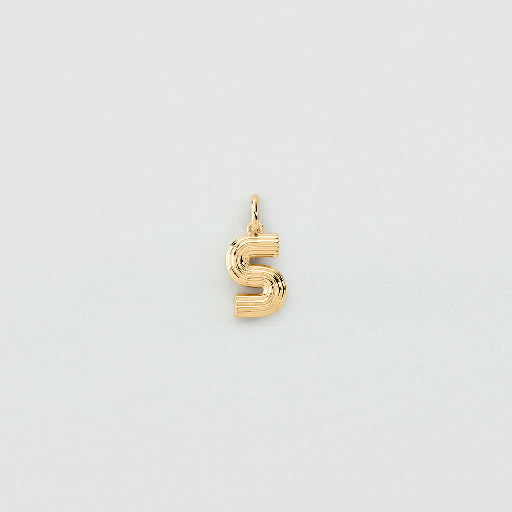 Pendant LETTER S - Golden - Jewellery  | Agatha