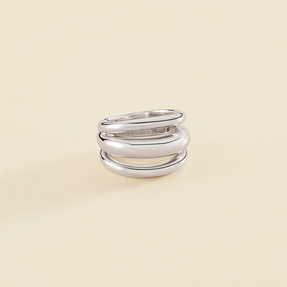 Large ring TRIJONC - Silver - All jewellery  | Agatha