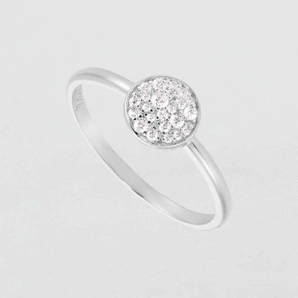 Thin ring SCINTILL - Crystal / Silver - Rings  | Agatha
