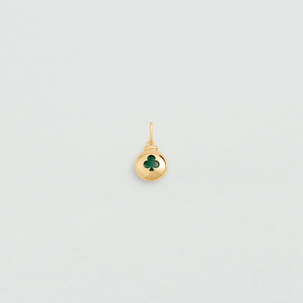 Pendant CLOVER - Green / Golden - New arrivals  | Agatha