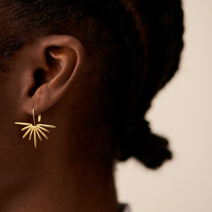 Long earrings RADIEUX - Golden - All jewellery  | Agatha