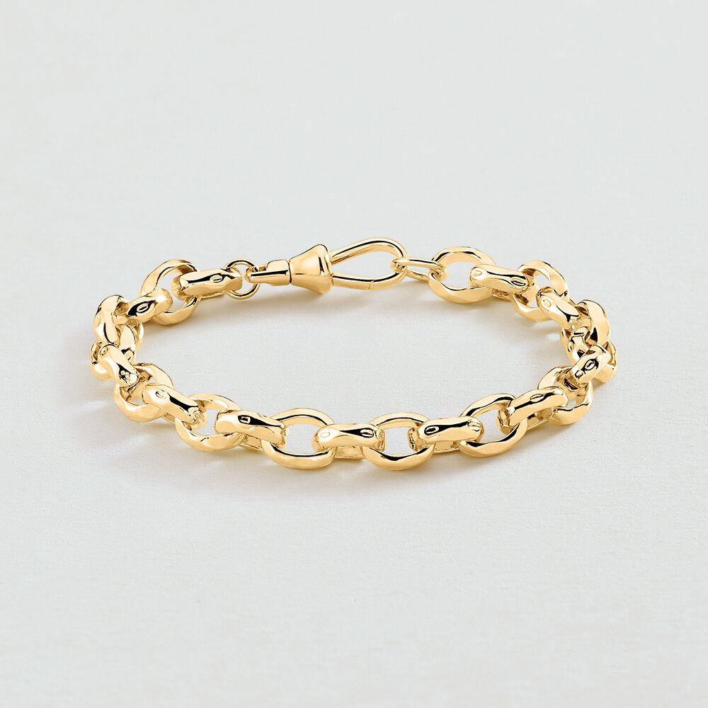 Link bracelet HAMMERED LINK - Golden - Bracelets  | Agatha
