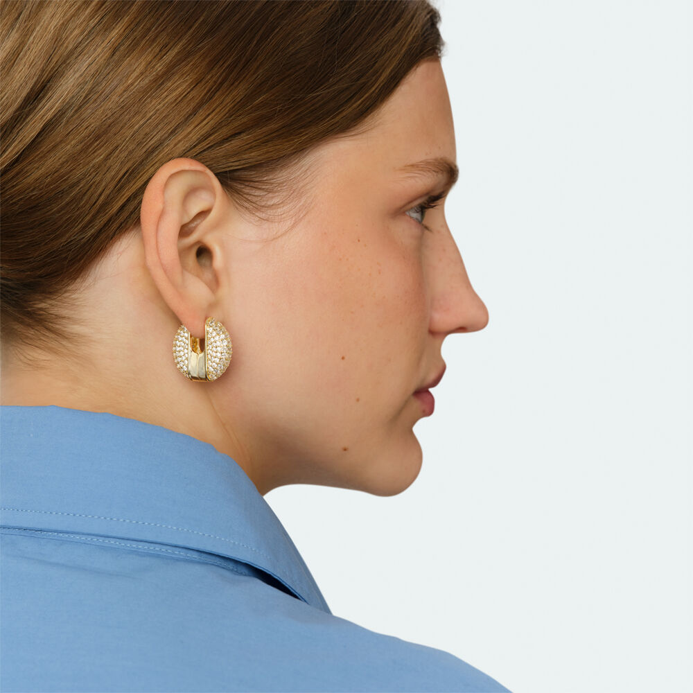 Long earrings PALAIS ROYAL - Crystal / Golden - Earrings  | Agatha
