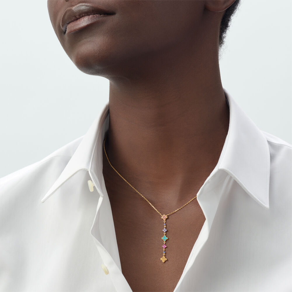 Choker necklace BELOVED - Multicolor / Gold - Genuine silver  | Agatha