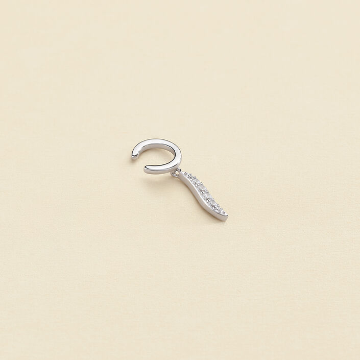 Ear cuff WAVY - Crystal / Silver - All jewellery  | Agatha