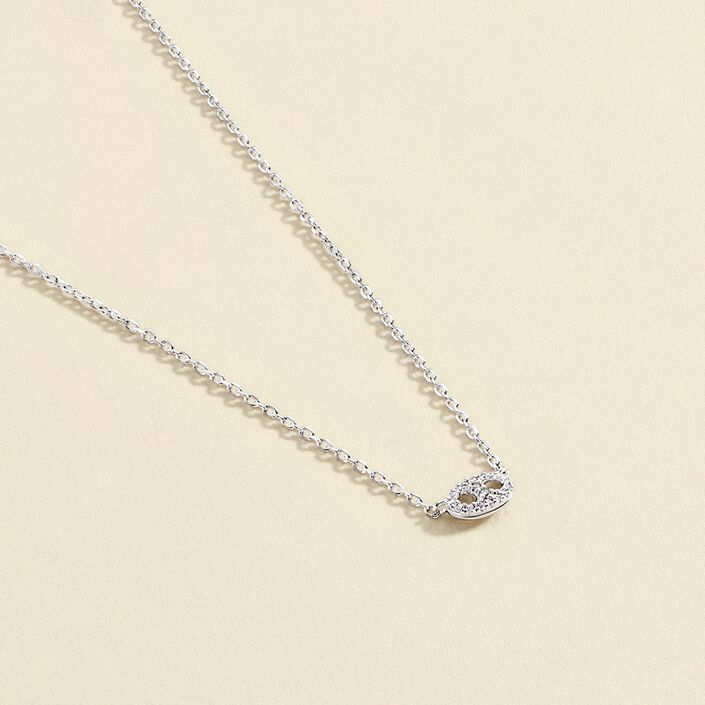 Choker necklace ETREINTE - Crystal / Silver - All jewellery  | Agatha